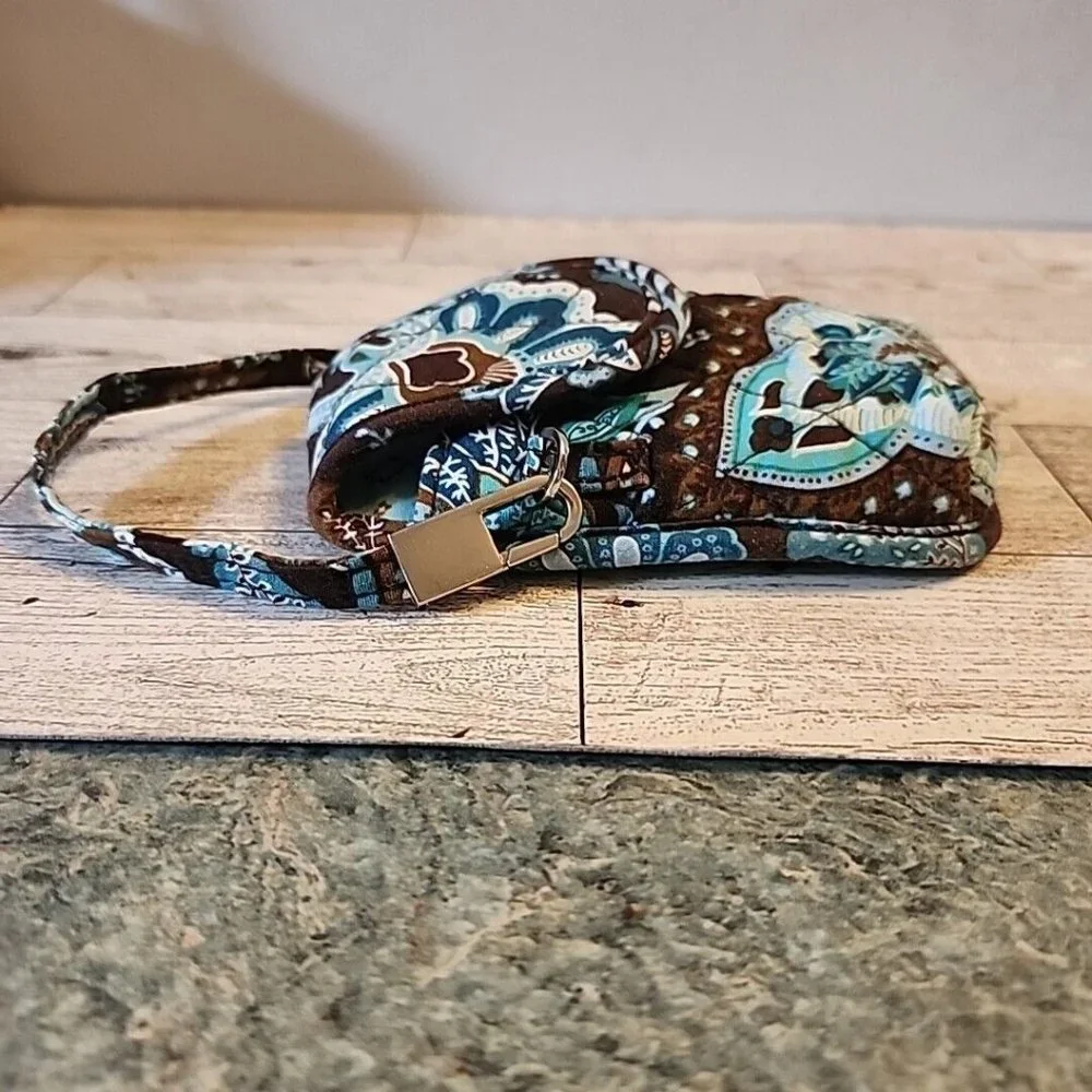 Vera Bradley Vintage Cell Phone Case Retired Java Blue Paisley Teal Blue Brown